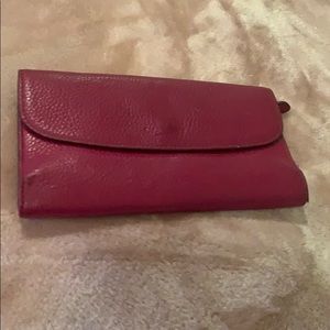 Coach leather purple wallet